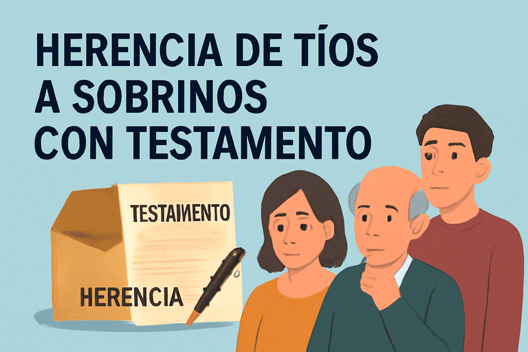 Herencia de tíos a sobrinos con testamento