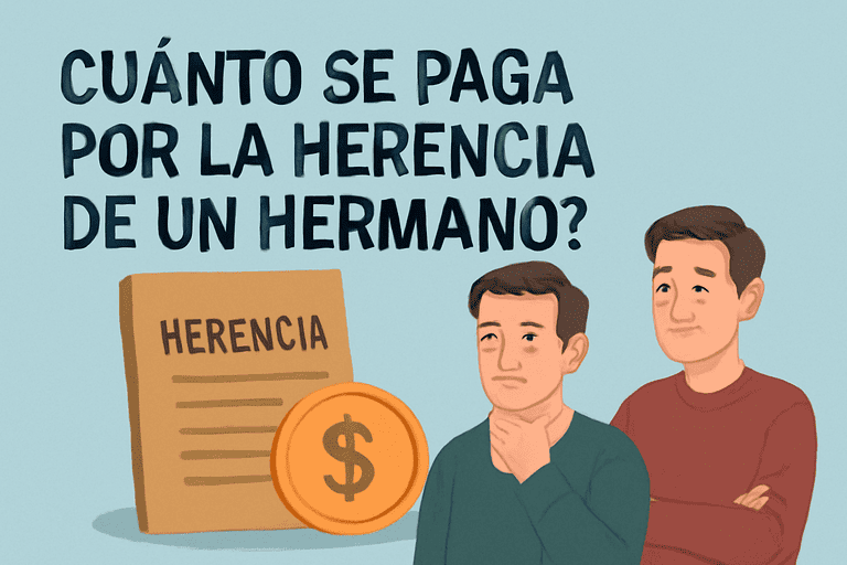 cuanto se paga por la herencia de un hermano