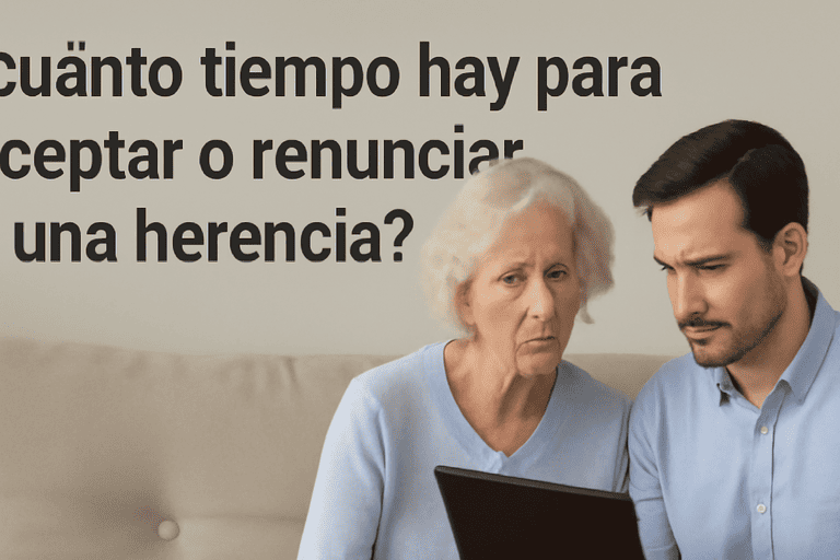 cuanto tiempo hay para aceptar o renunciar a una herencia