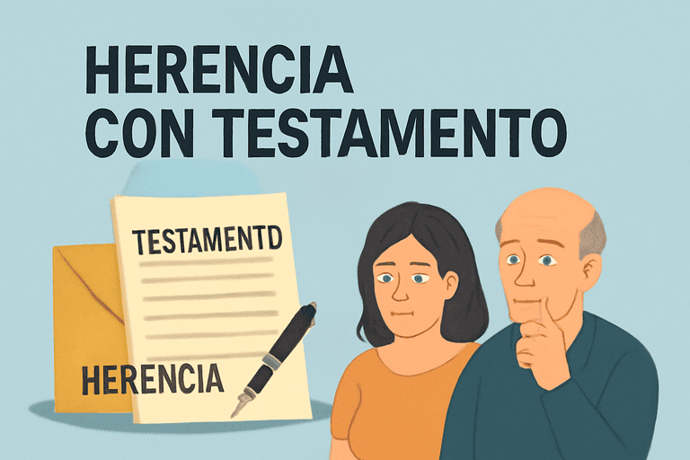 herencia con testamento