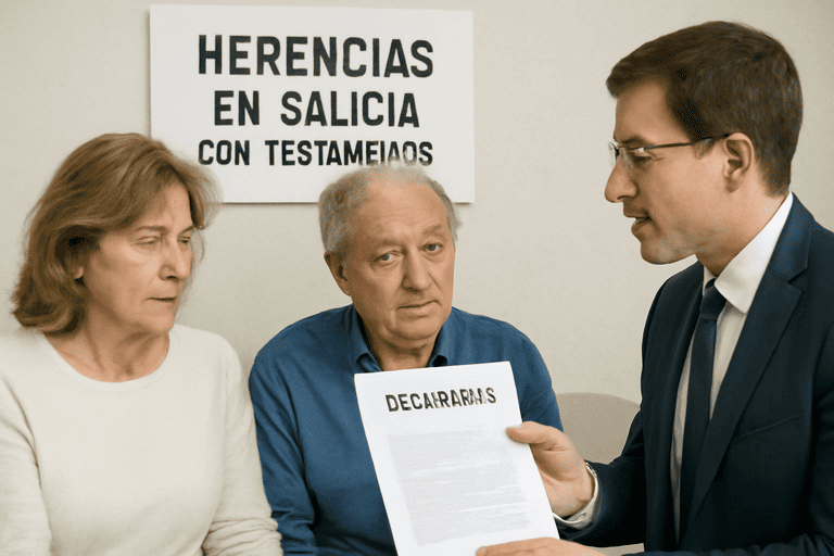 herencias en galicia con testamento