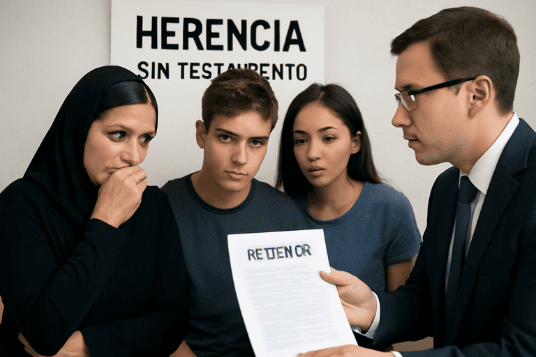 reparto herencia sin testamento viuda e hijos